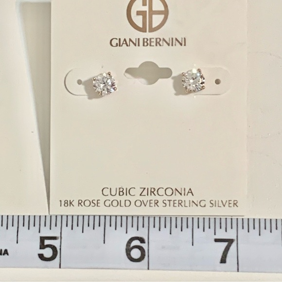 Giani Bernini NWT cubic zirconia 18k rose gold stud earrings - Picture 14 of 14